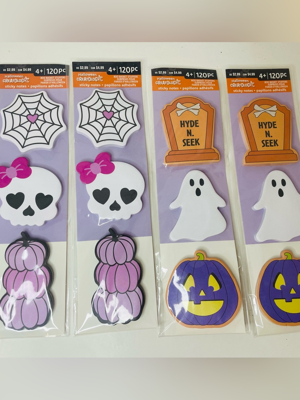 Halloween Sticky Notes - Post It Notes Pumpkins, Ghosts,Fun school supplies